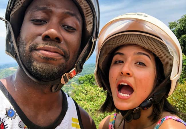 Lamorne Morris and Erin Lim in a selfie in May 2018