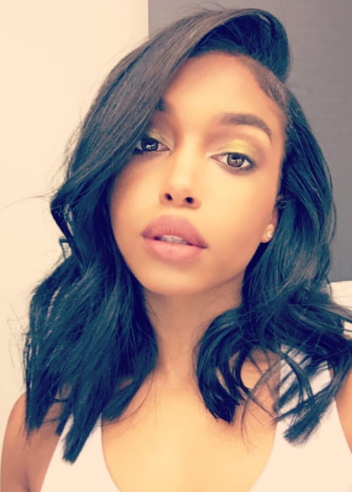 Lori Harvey in a selfie as seen in December 2017