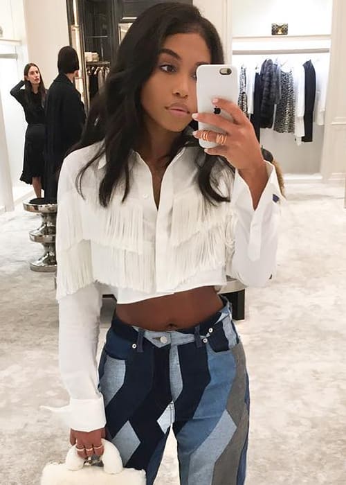 Lori Harvey in a selfie in September 2017