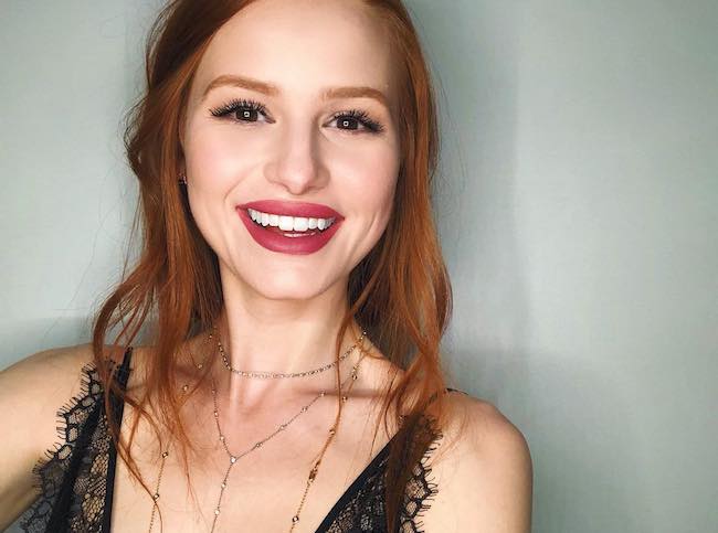 Madelaine Petsch showing her dimpled smile in February 2018