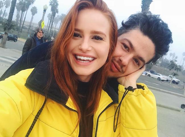 Madelaine Petsch with her boyfriend Travis Mills in January 2018