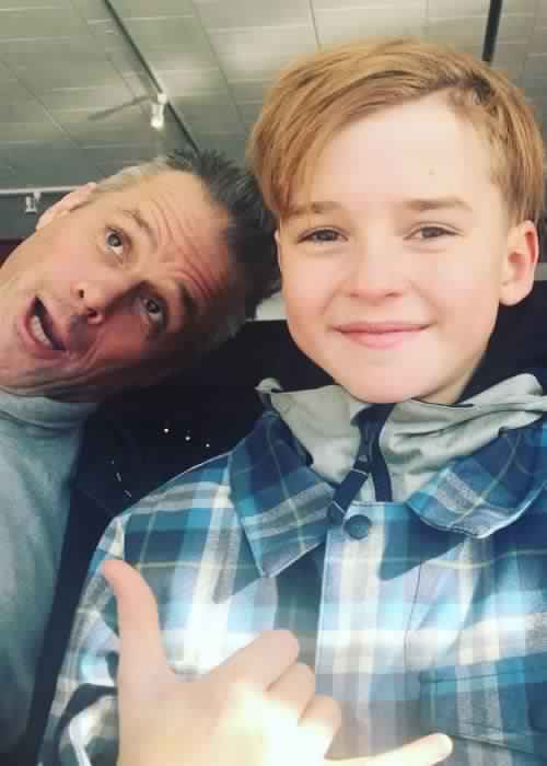 Maxwell Jenkins (Right) in a selfie with his dad in January 2018