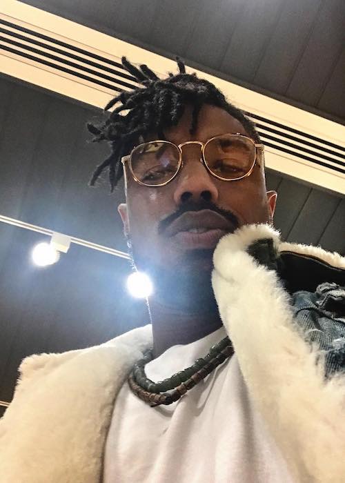 Michael B. Jordan in a selfie in February 2018