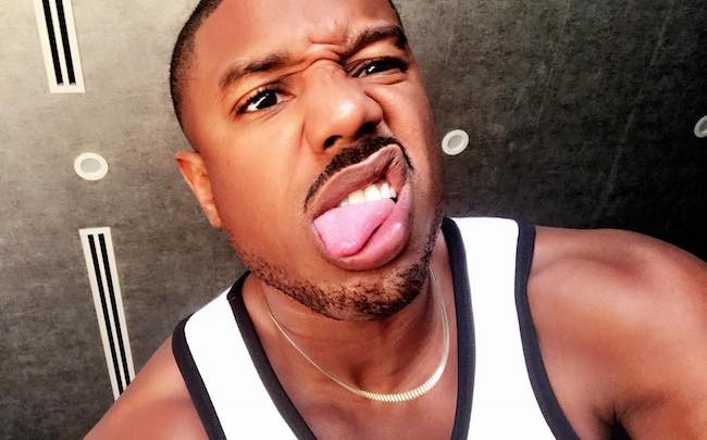 Michael B. Jordan in just a different mood in December 2017