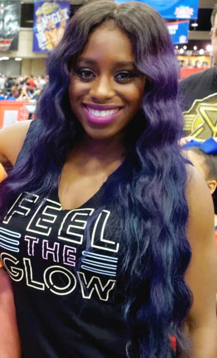 Naomi during the Wrestle Mania 32 Axxess in March 2016