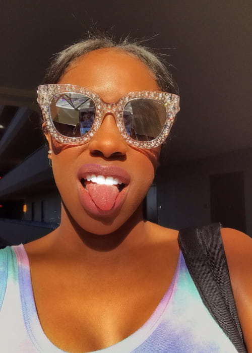Naomi in an Instagram selfie as seen in April 2018