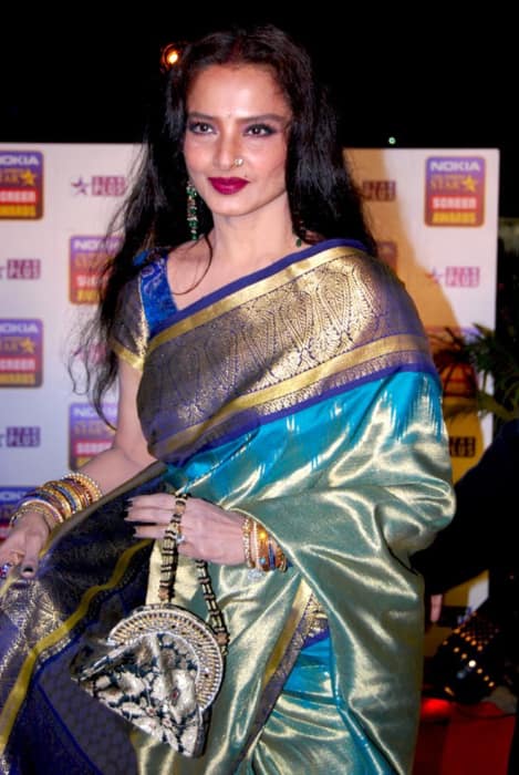 Rekha at the 14th Annual Star Screen Awards in January 2008