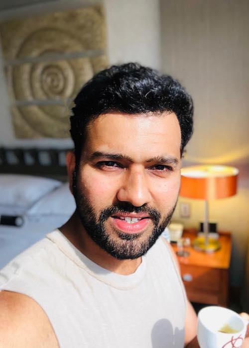 Rohit Sharma having Nespresso during the afternoon time in February 2018