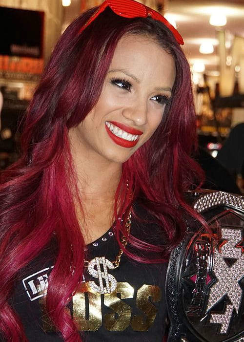 Sasha Banks at WWE's WrestleMania 31 Axxess in March 2015