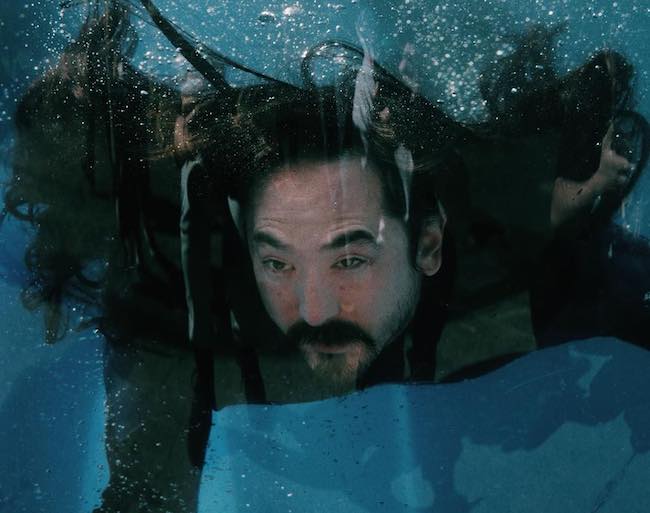 Steve Aoki underwater as seen in April 2018