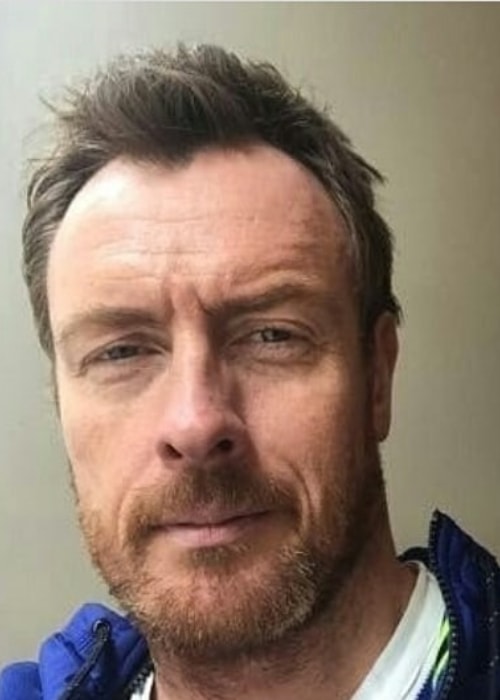 Toby Stephens in a selfie in April 2018