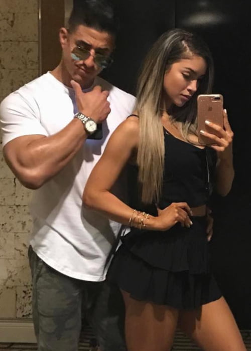 Tomas Echavarria and Anllela Sagra as seen in May 2018