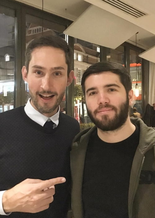 Zerkaa (Right) with the CEO of Instagram in November 2016