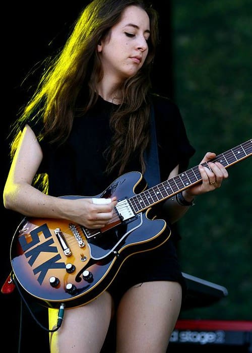 Alana Haim performing at the Rock im Park Festival in 2014