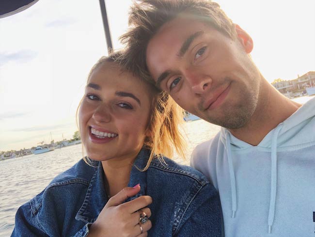 Austin North and Sadie Robertson during an outing in May 2018