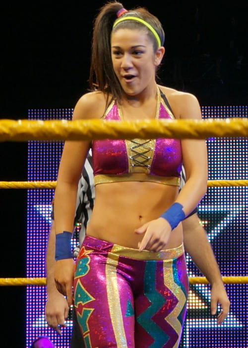 Bayley at WWE's WrestleMania XXX Axxess in April 2014