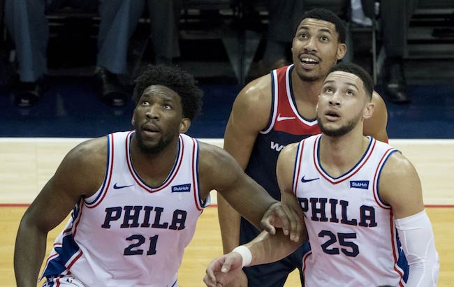 Ben Simmons during a 76ers match in February 2018