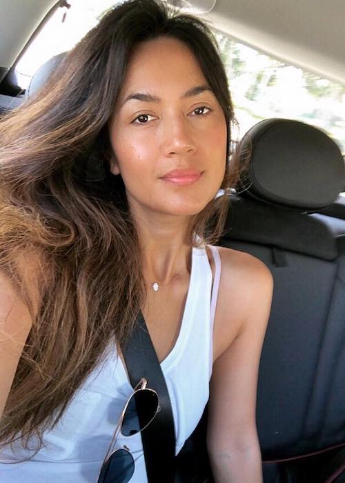 Bianca Cheah showing her clear complexion and healthy hair in a May 2018 pic