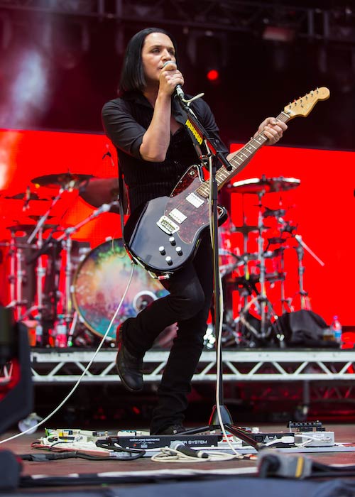 Brian Molko at Rock'n'Heim Rock Festival at Hockenheim in August 2014