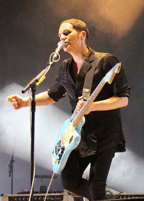 Brian Molko of Placebo performing at Frequency Festival 2017