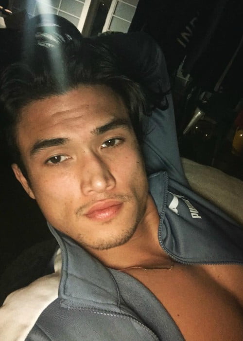 Charles Melton in a selfie in February 2018