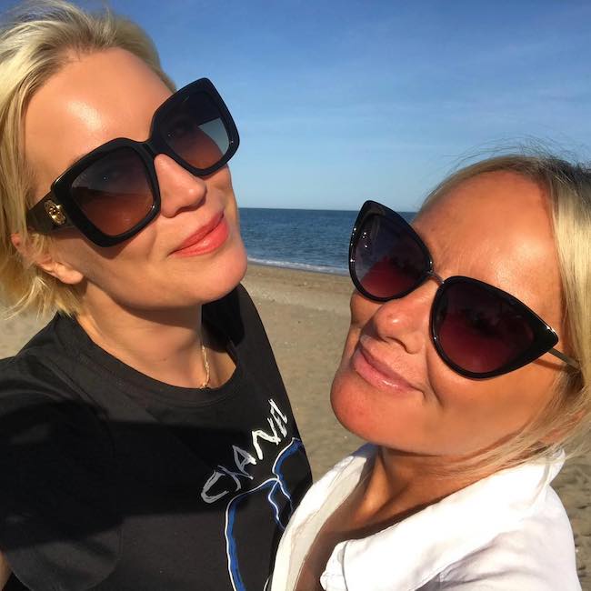 Denise van Outen and Tamara at Olivia's La Cala Restaurant in April 2018