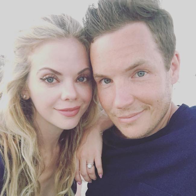 Dreama Walker and Christopher McMahon after spending their time in Greece in July 2017