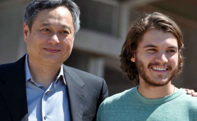 Emile Hirsch (Right) and Ang Lee at the Cannes film festival in 2009