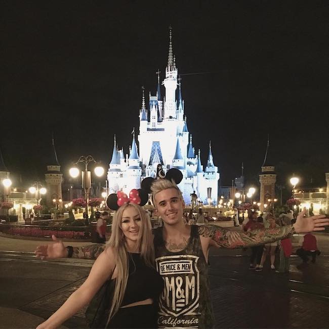 Frank Gioia and Evangeline DeMuro at Disney's Magic Kingdom in April 2016