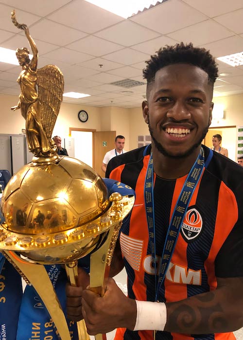 Fred after winning the Ukraine Cup title in May 2018