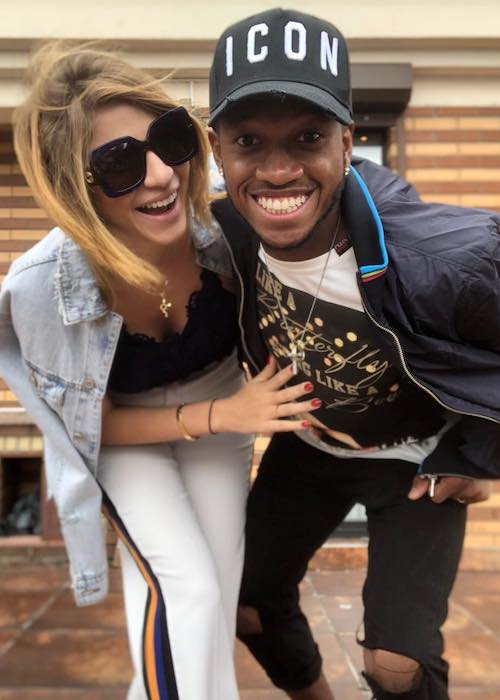 Fred with girlfriend Monique Salum at Kyiv, Ukraine in May 2018