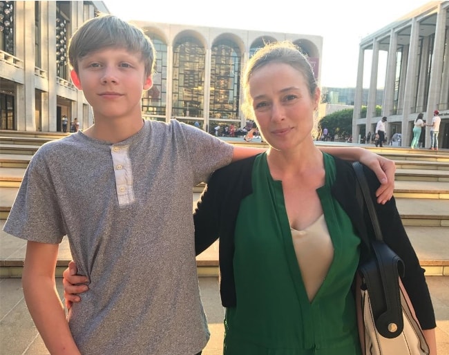 Jennifer Ehle in an Instagram picture with her son George in July 2017