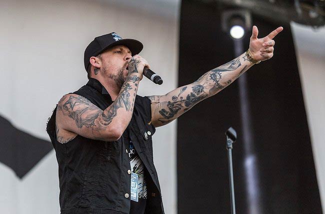 Joel Madden performing at the Nova Rock 2017