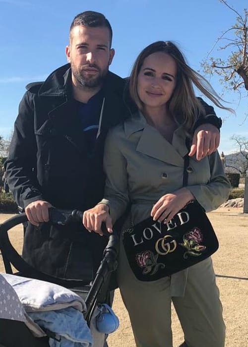 Jordi Alba and Romarey Ventura as seen in March 2018