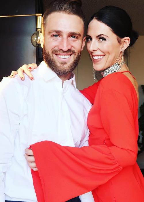 Joslyn Davis at Beverly Hills, California with beau Chris in December 2017