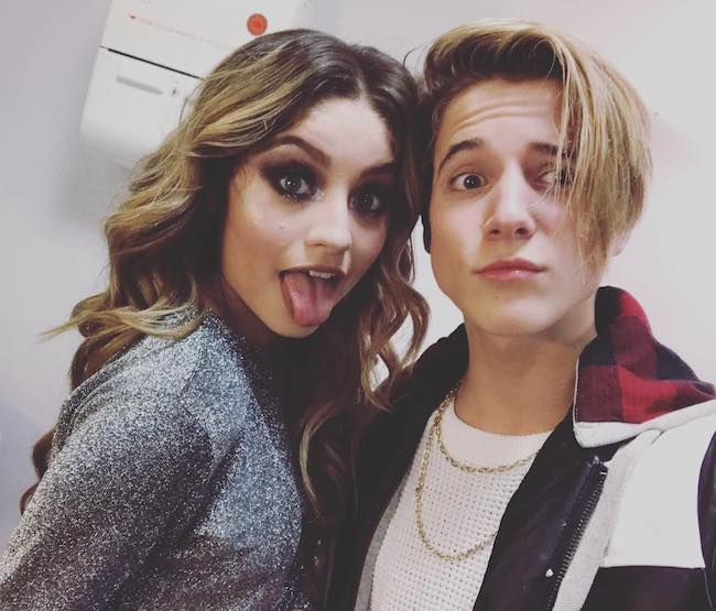 Karol Sevilla with Matteo Markus Bok in February 2018