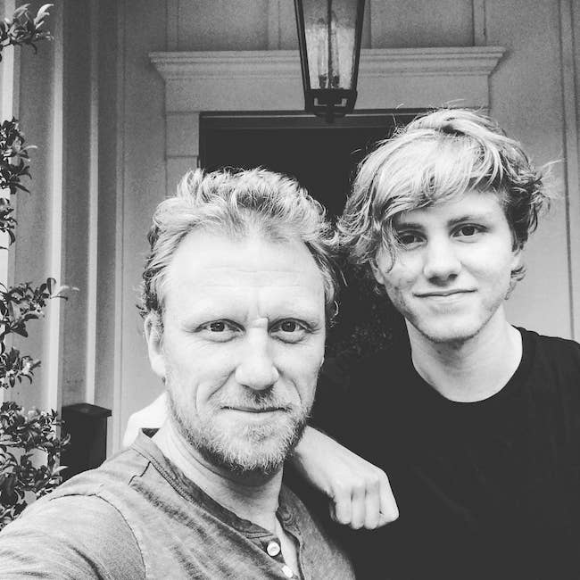 Kevin McKidd with his child Joseph in a May 2018 selfie