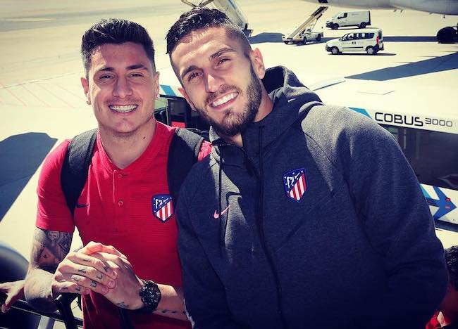 Koke and Jose Maria Gimenez in a May 2018 picture