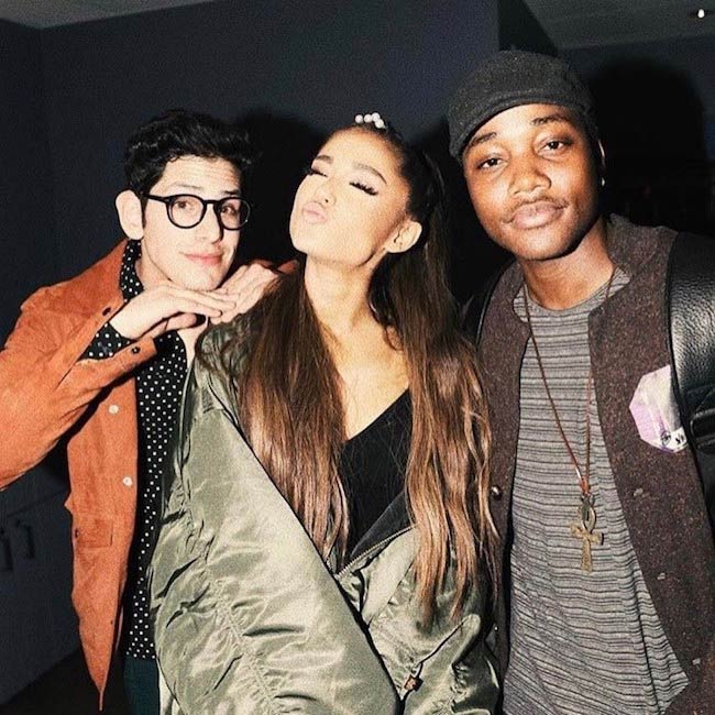 Leon Thomas and Matt Bennett (Left) at Ariana Grande's concert in April 2017