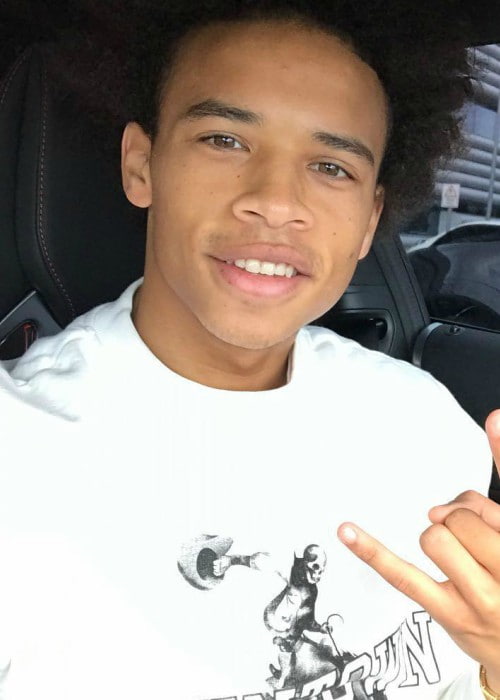 Leroy Sané in an Instagram selfie as seen in October 2017