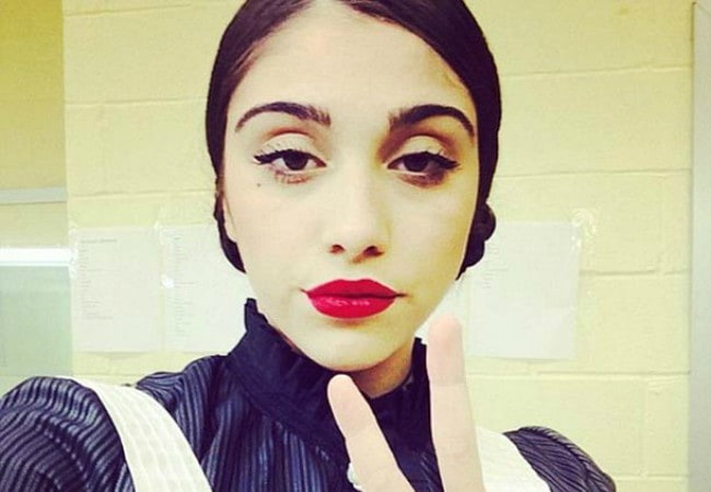 Lourdes Leon dressed as a French maid for a play in 2014