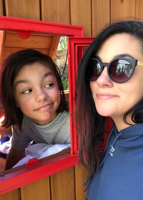 Malachi Barton in a selfie with his mother in March 2018