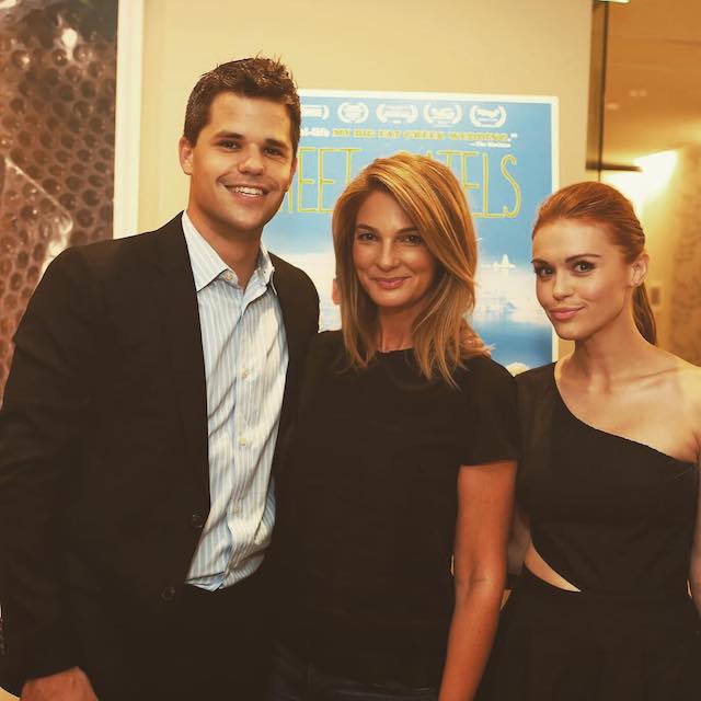 Max Carver, Stacy Zand Strauss, and Holland Roden (From Left) during the film premiere of "Meet the Patels" in September 2015