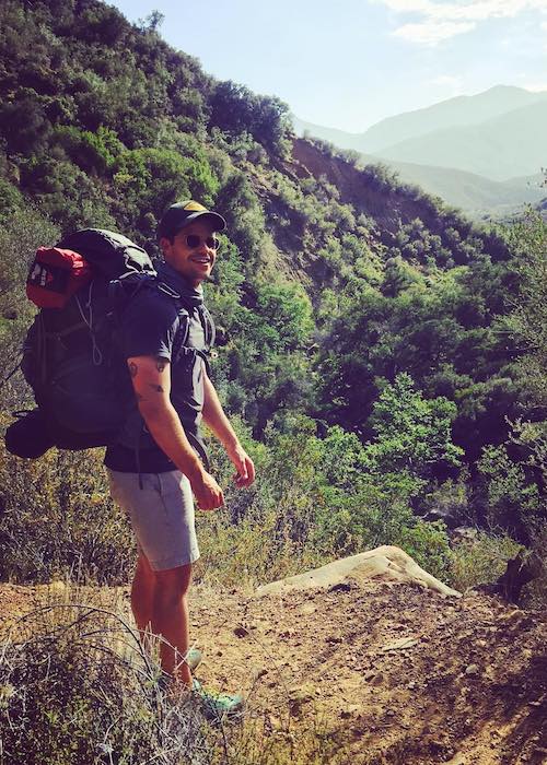 Max Carver while trekking at Ojai, California in May 2016