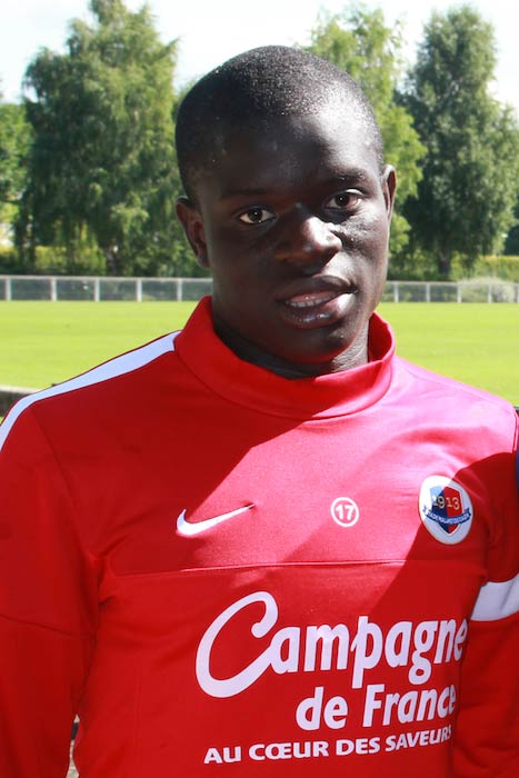 N'Golo Kanté in 2013 after a training in Caen