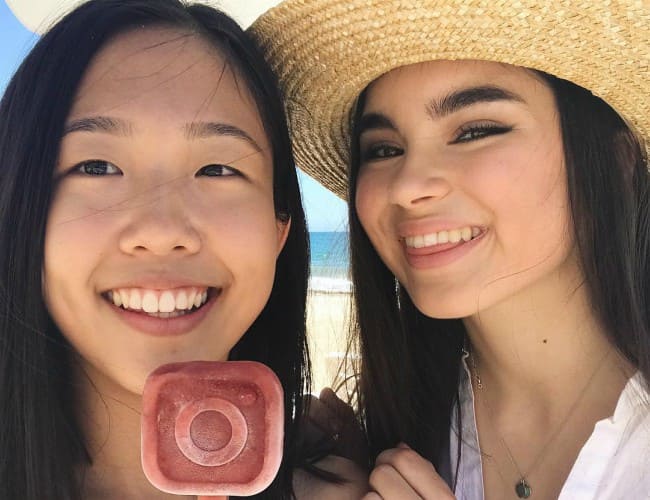 Nina Lu (Left) and Landry Bender as seen in July 2017