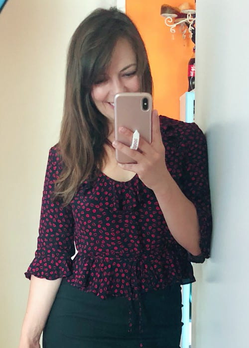 Olga Kay in a selfie as seen in June 2018
