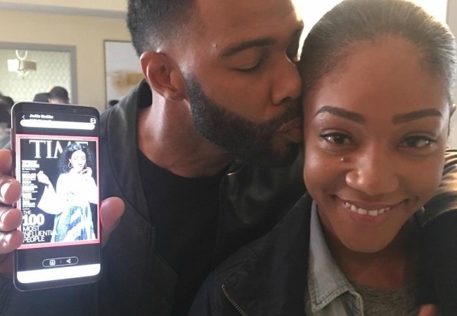 Omari Hardwick and Tiffany Haddish as seen in April 2018