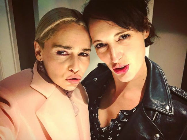 Phoebe Waller-Bridge (Right) and Emilia Clarke in an Instagram selfie in May 2018