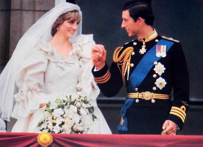 Princess Diana during her wedding with Prince Charles at Buckingham Palace on July 29, 1981